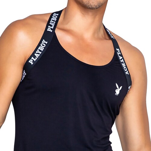 PLAYBOY MENS TUXEDO MODAL TANK  front cropped