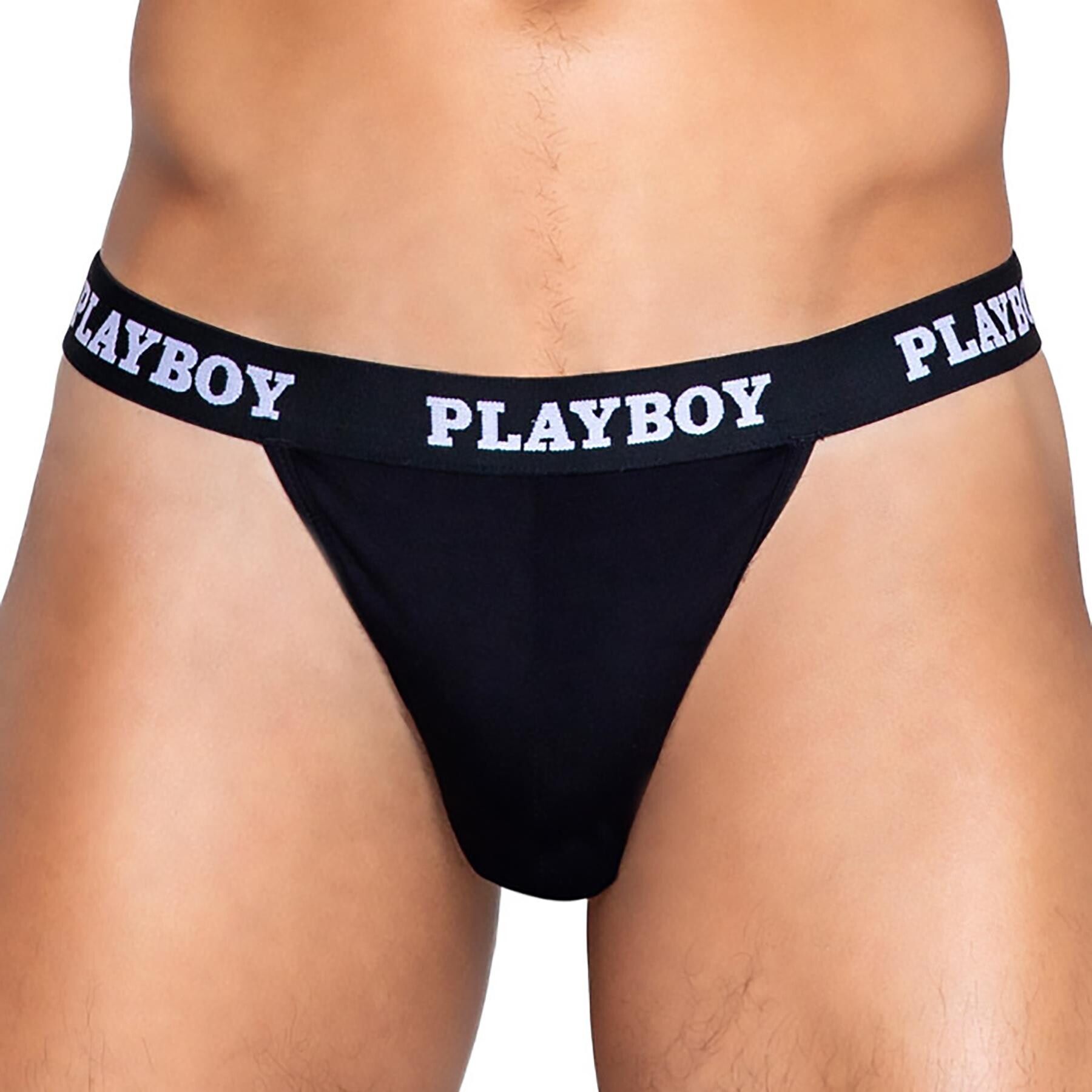 PLAYBOY MENS MODAL GYM THONG front cropped