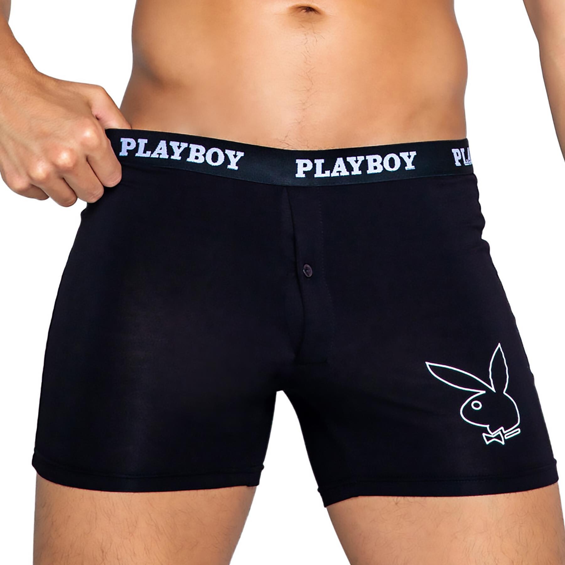 PLAYBOY MENS MODAL CLASSIC BOXER BRIEFS front cropped