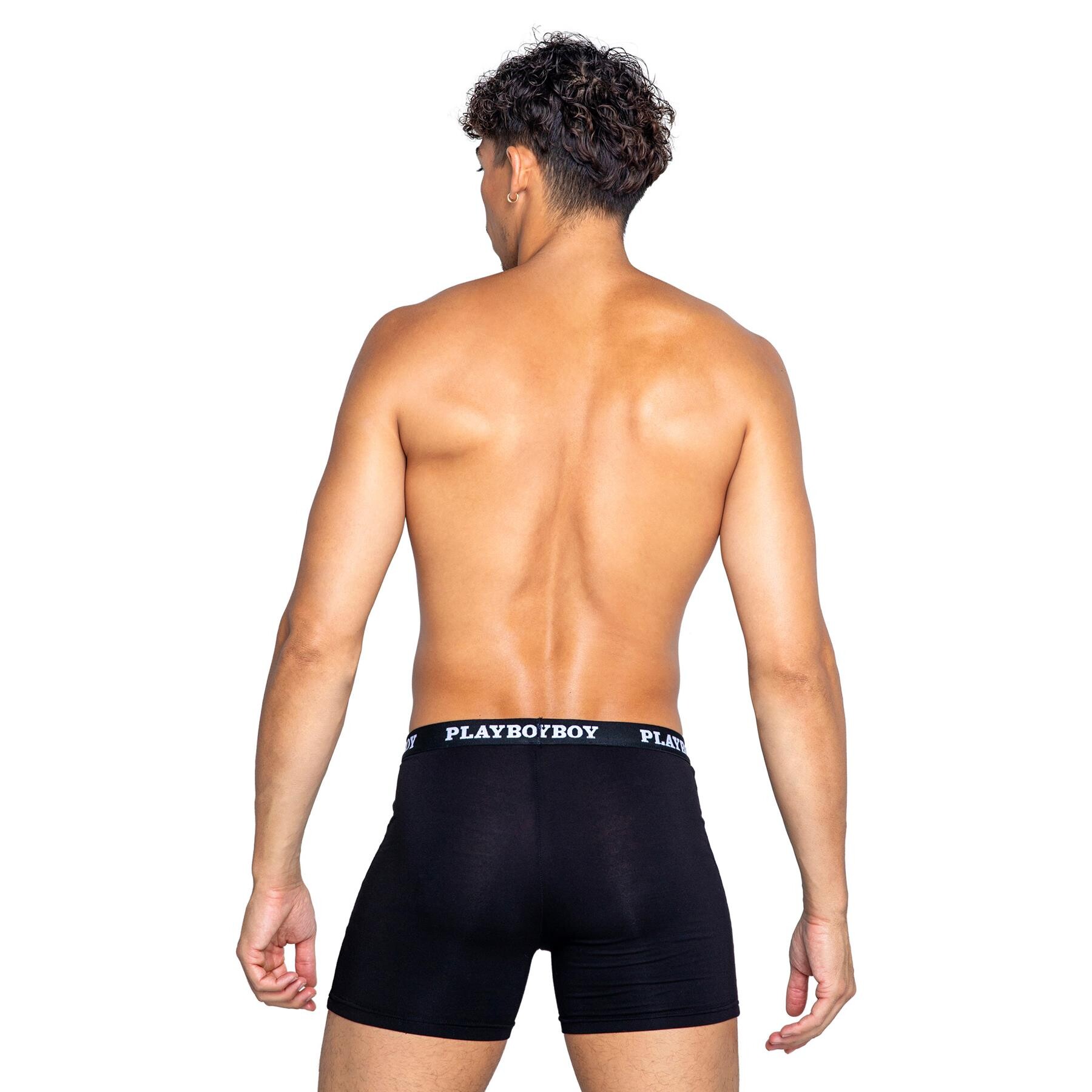 PLAYBOY MENS MODAL CLASSIC BOXER BRIEFS back