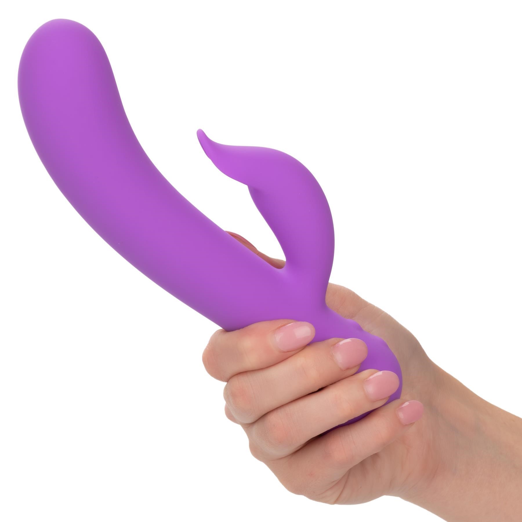 First Time Pleaser Dual Stimulator in hand