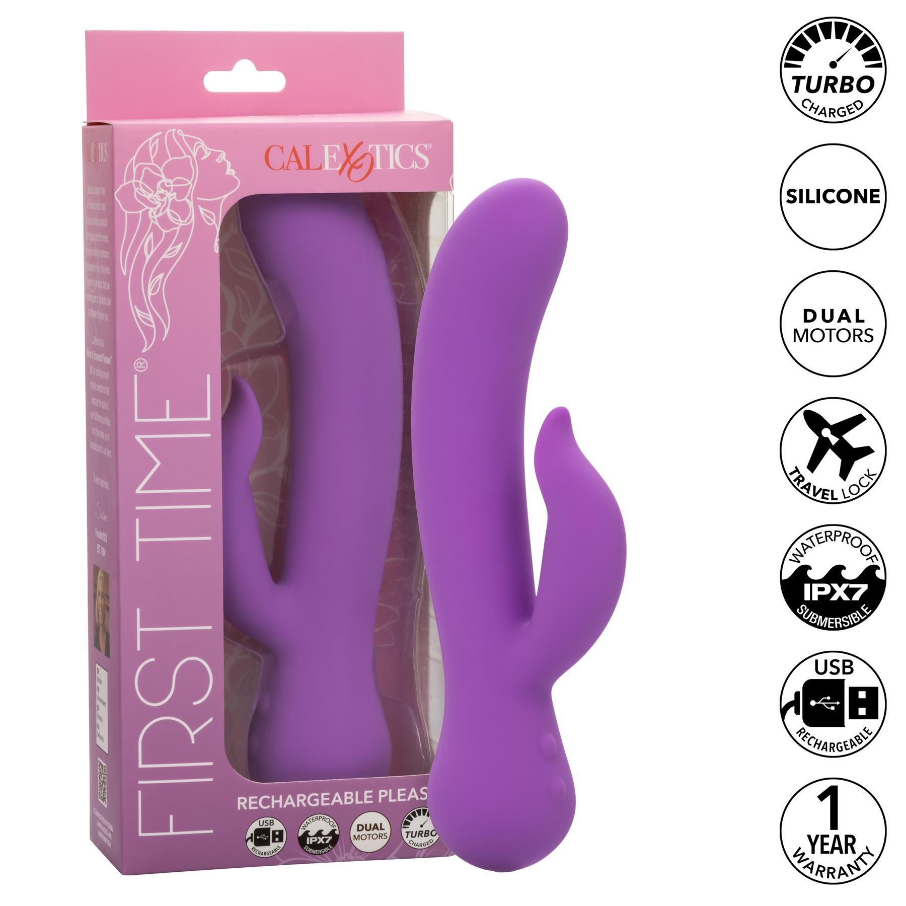 First Time Pleaser Dual Stimulator and package