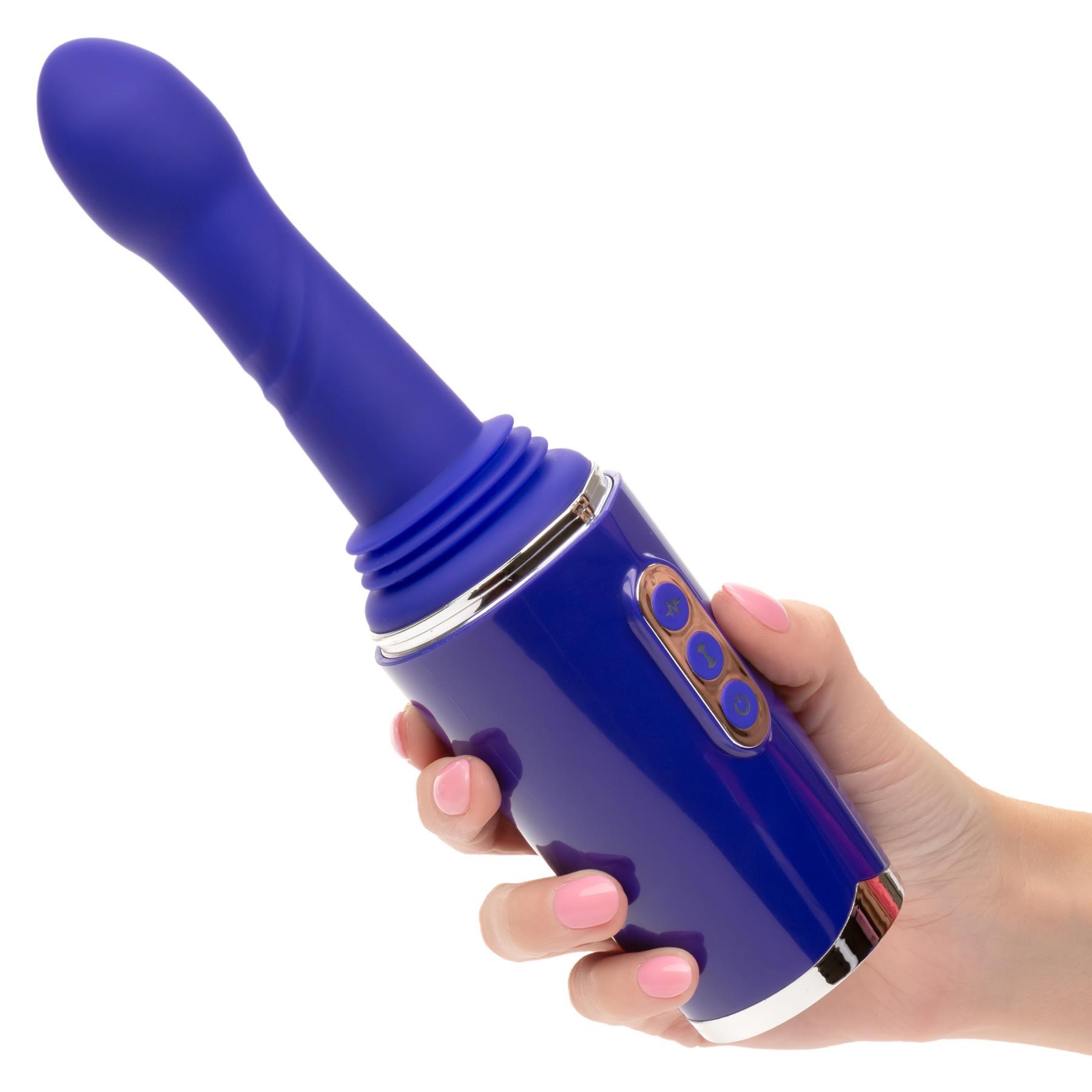 Overdrive Remote Control Portable Thrusting Sex Machine in hand