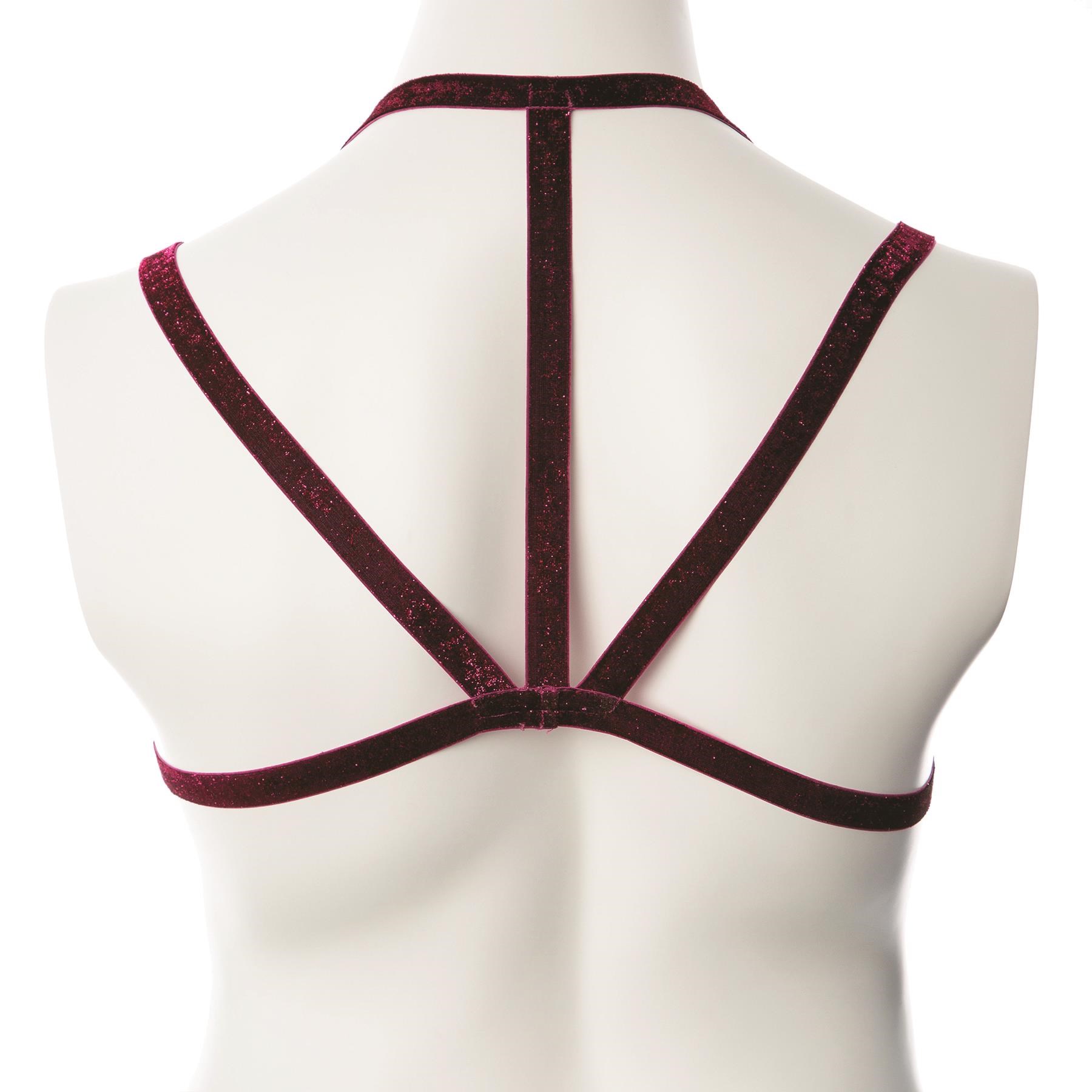 Gender Fluid Sugar Coated Body Harness on model back