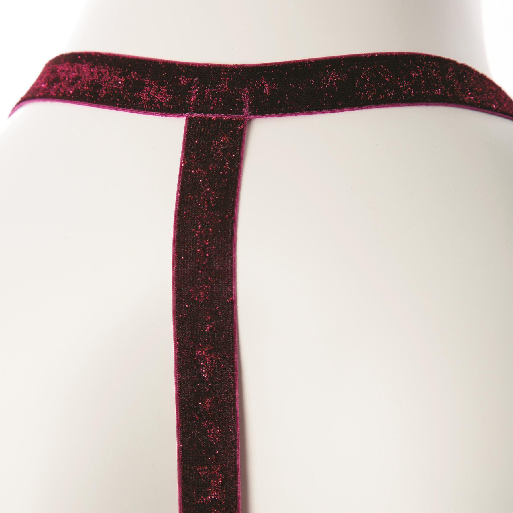 Gender Fluid Sugar Coated Body Harness on model bottom