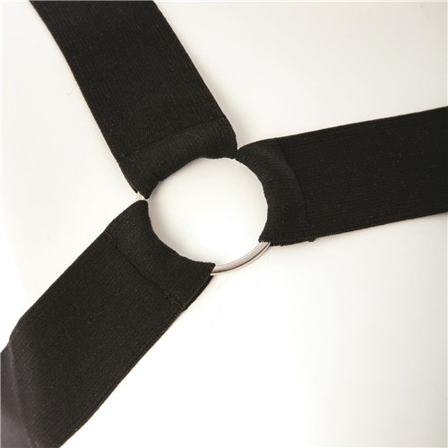 GENDER FLUID MASON HARNESS ON MODEL FRONT SHOLDER CROSS