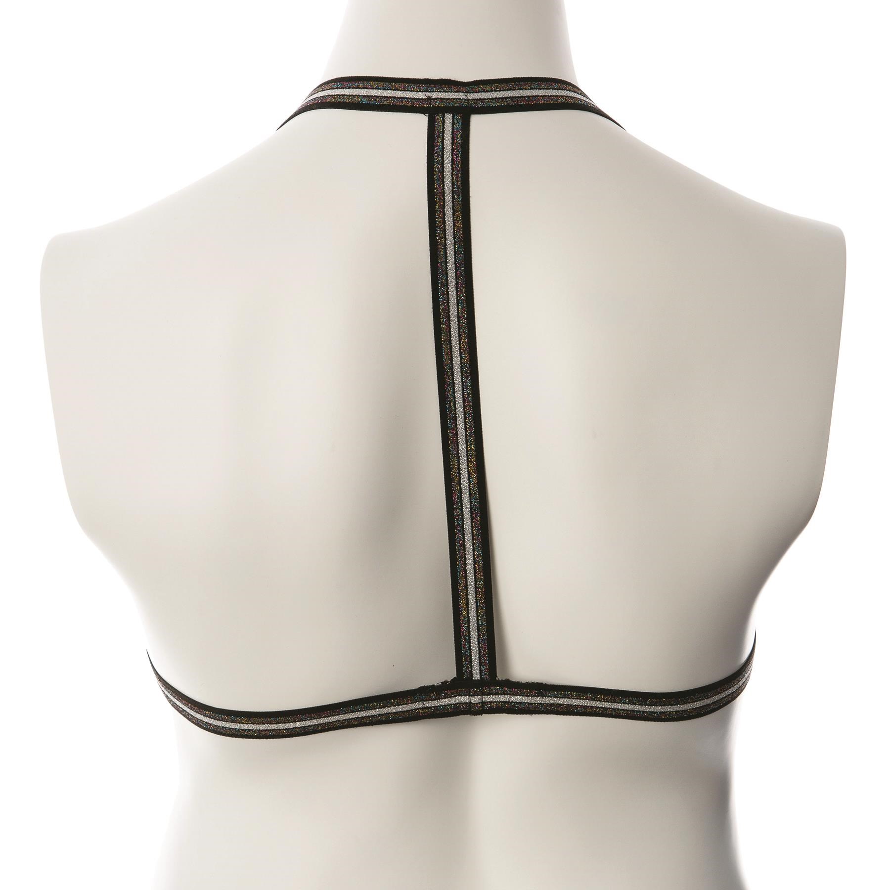 Gender Fluid Silver Lining Harness on model back view