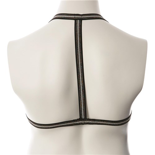 Gender Fluid Silver Lining Harness on model back view