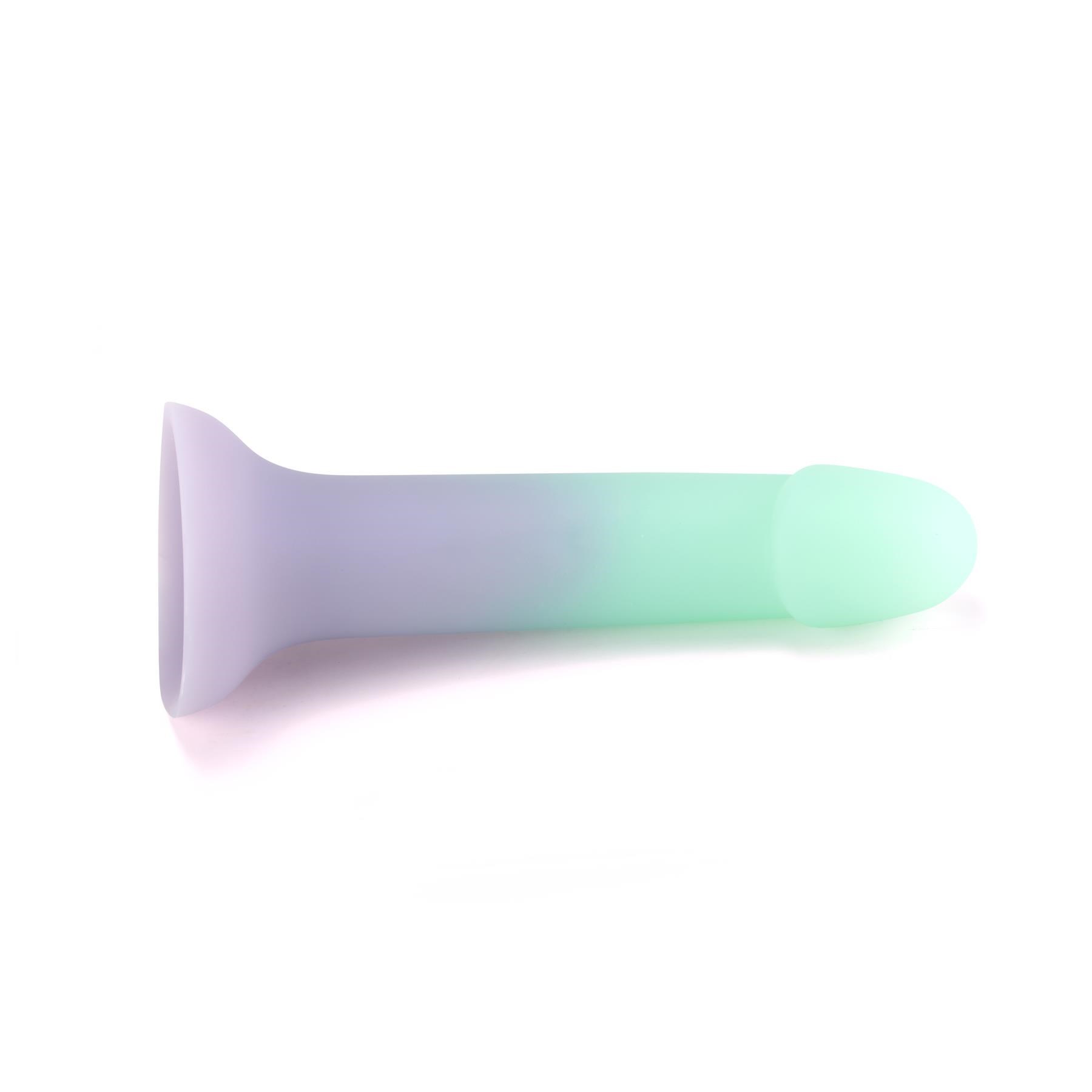 Ombre Curve Silicone Dildo flat view 1