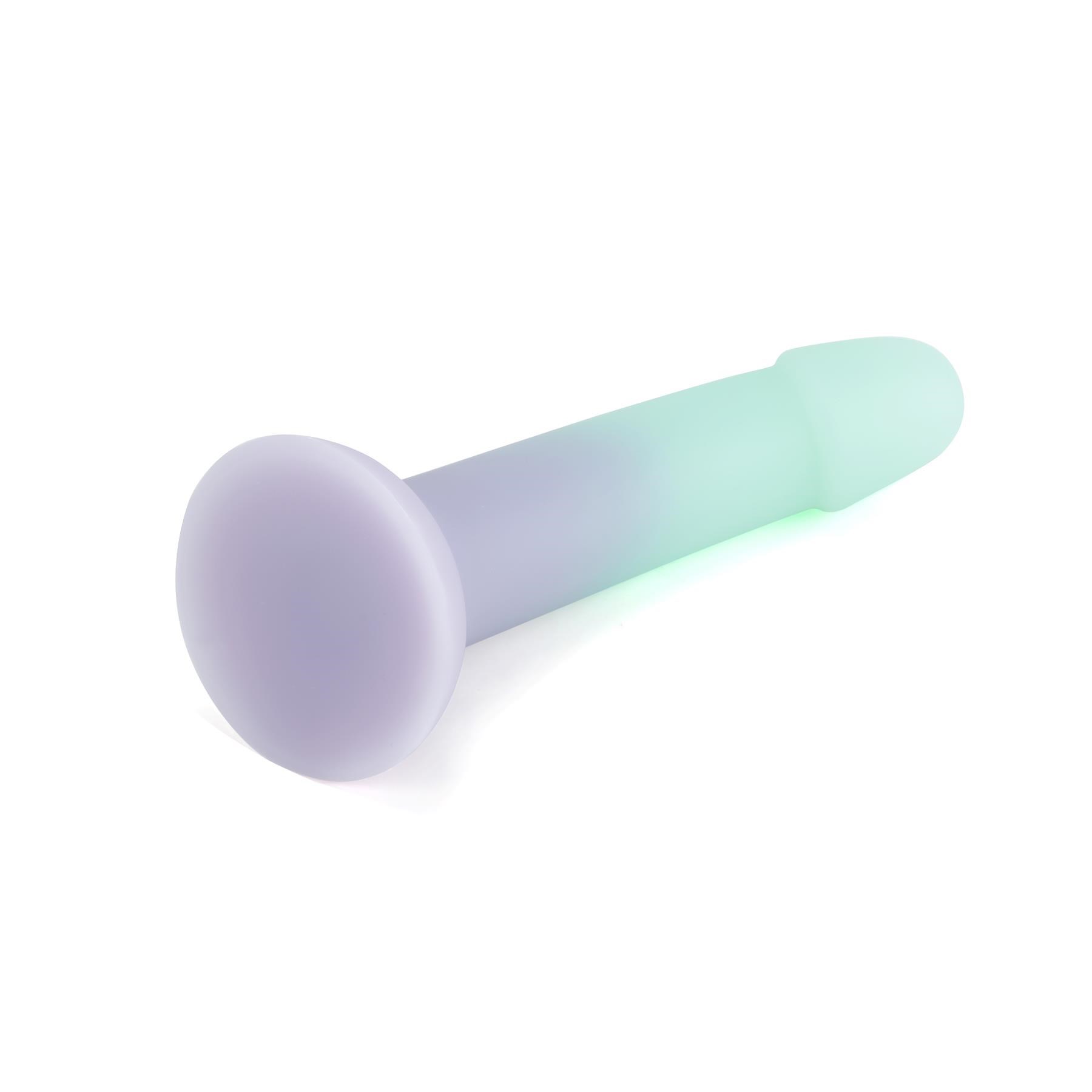 Ombre Curve Silicone Dildo flat view 2