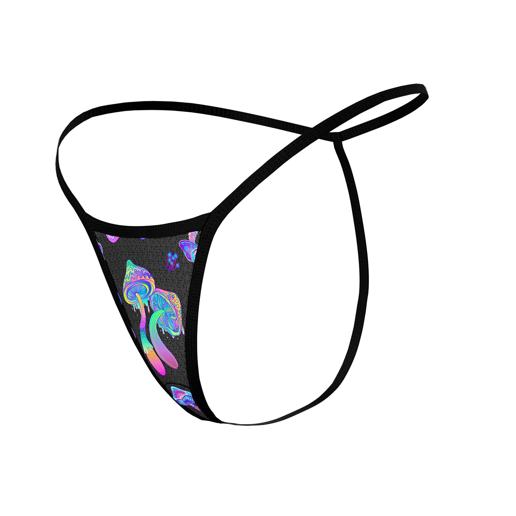 Hazy Dayz Shroomz  Crop Top, Skirt & G-String Set ghost side panty