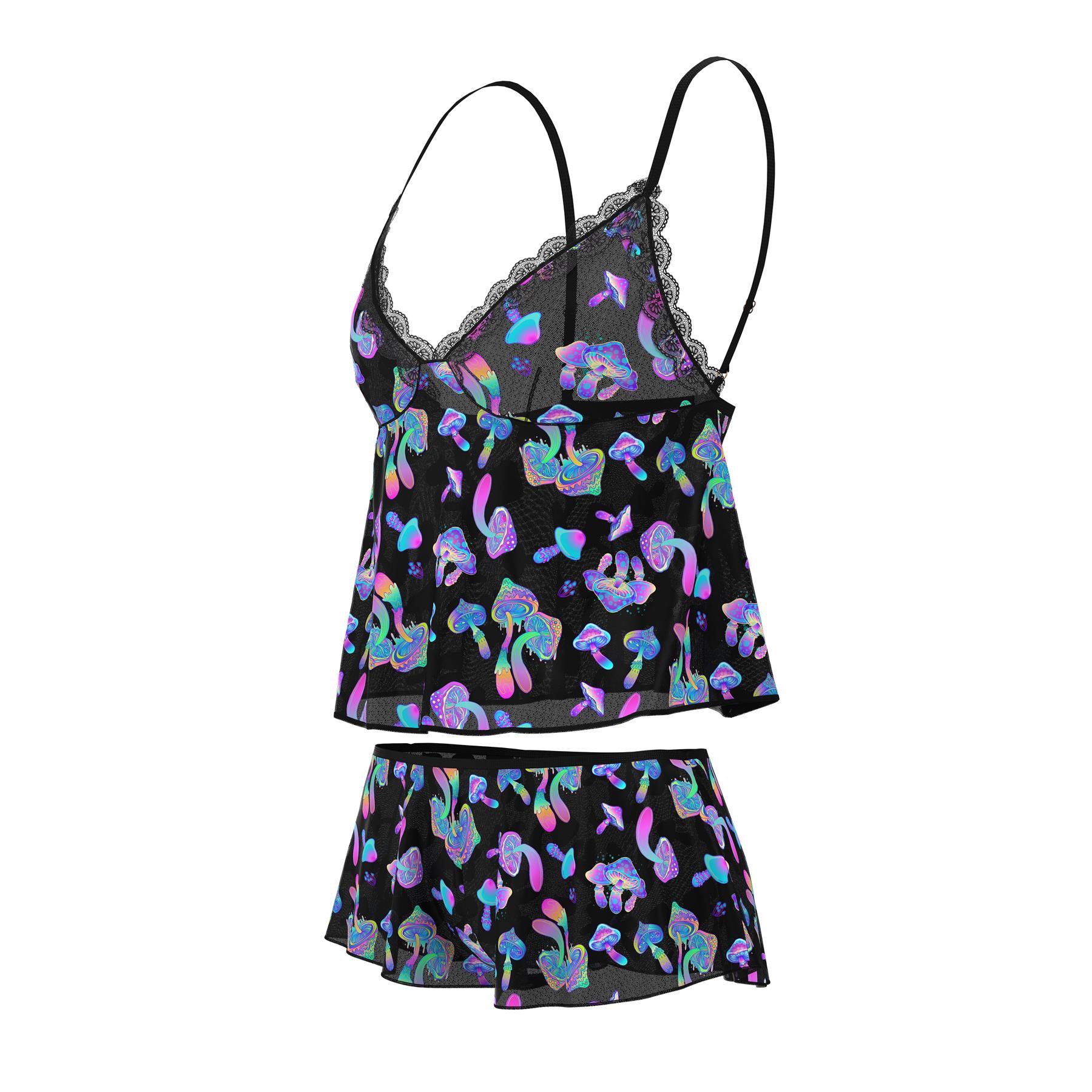 Hazy Dayz  Shroomz Cami & Short Set ghost