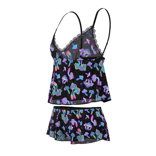 Hazy Dayz  Shroomz Cami & Short Set ghost