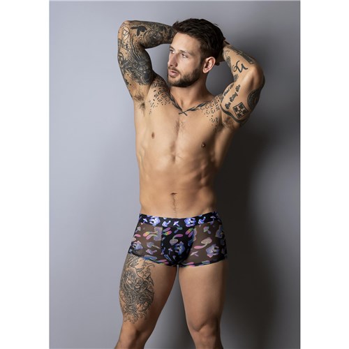 Hazy Dayz Mushroom Print Pouch Short front
