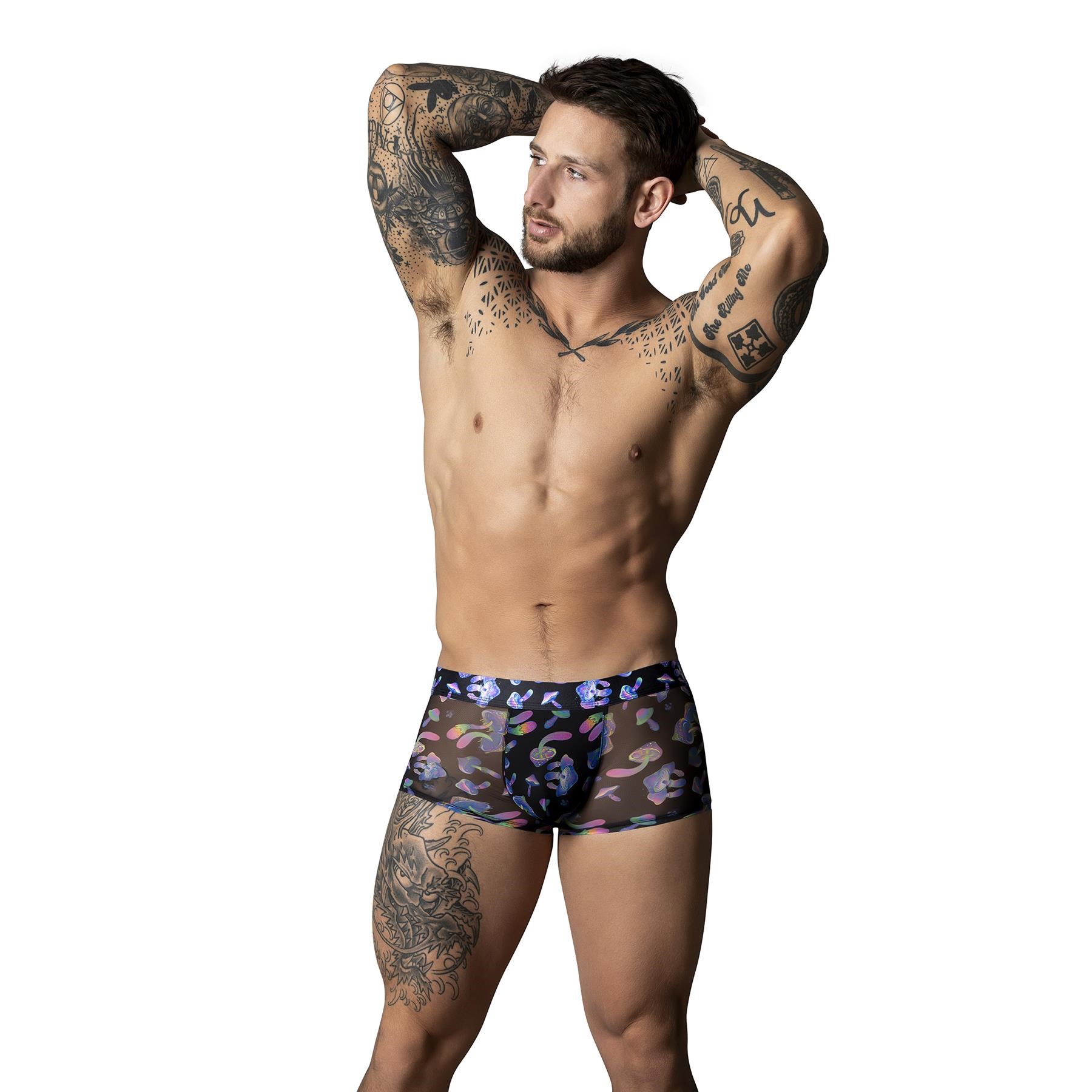 Hazy Dayz Mushroom Print Pouch Short front