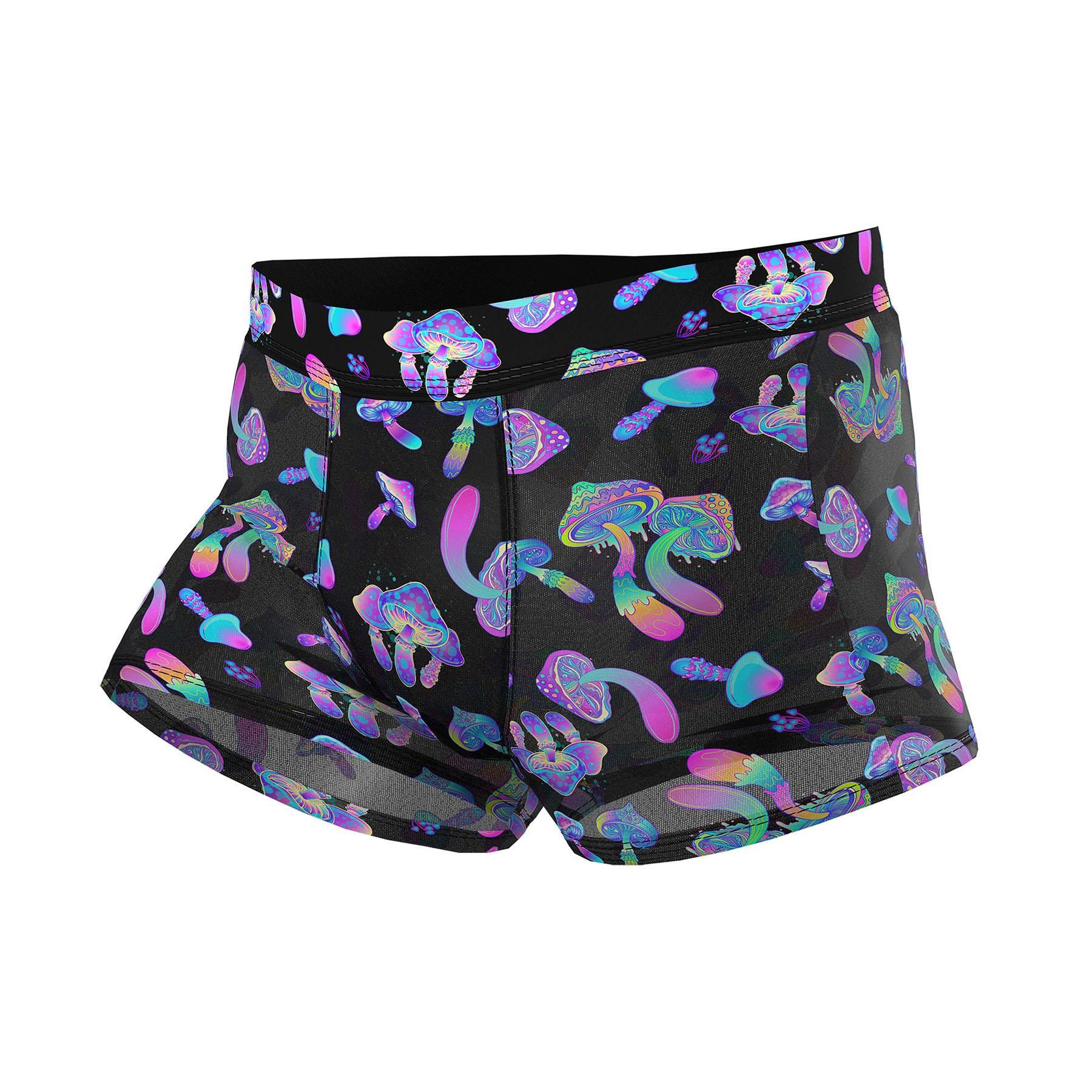 Hazy Dayz Mushroom Print Pouch Short ghost