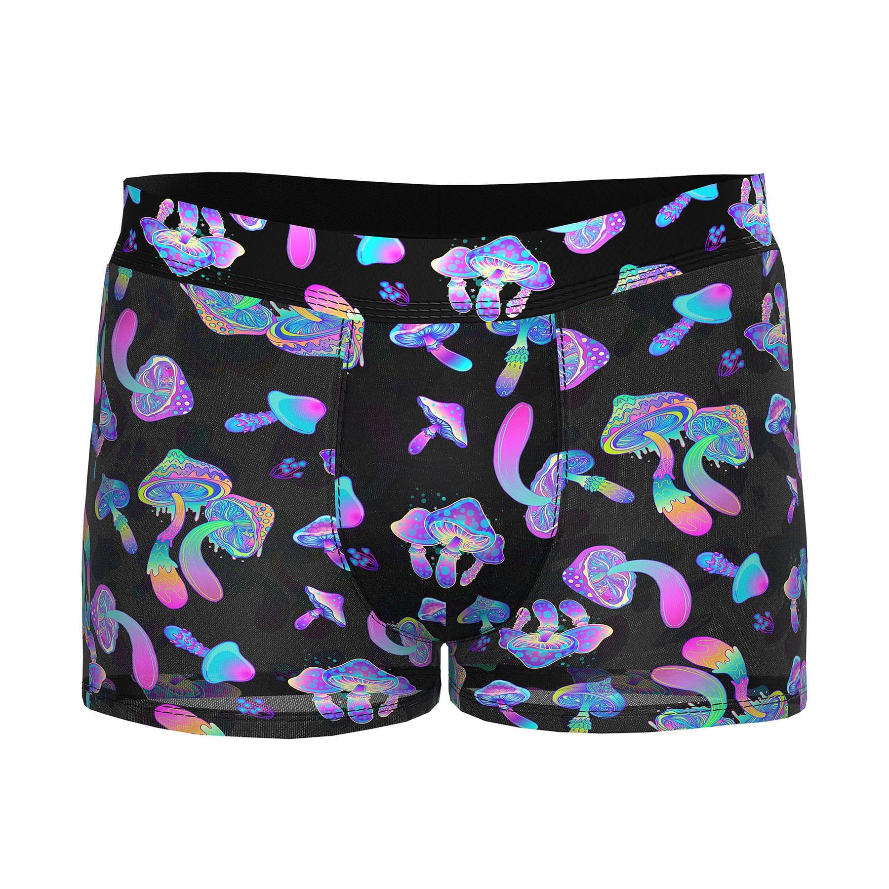 Hazy Dayz Mushroom Print Pouch Short ghost