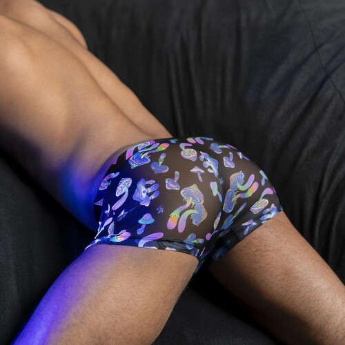 Hazy Dayz Mushroom Print Pouch Short back