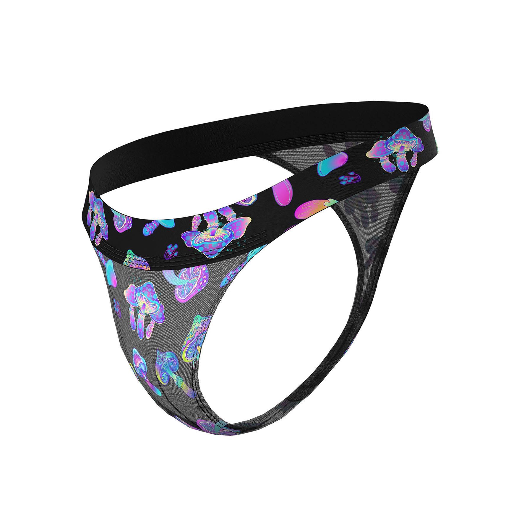 Hazy Dayz Mushroom Print Thong ghost