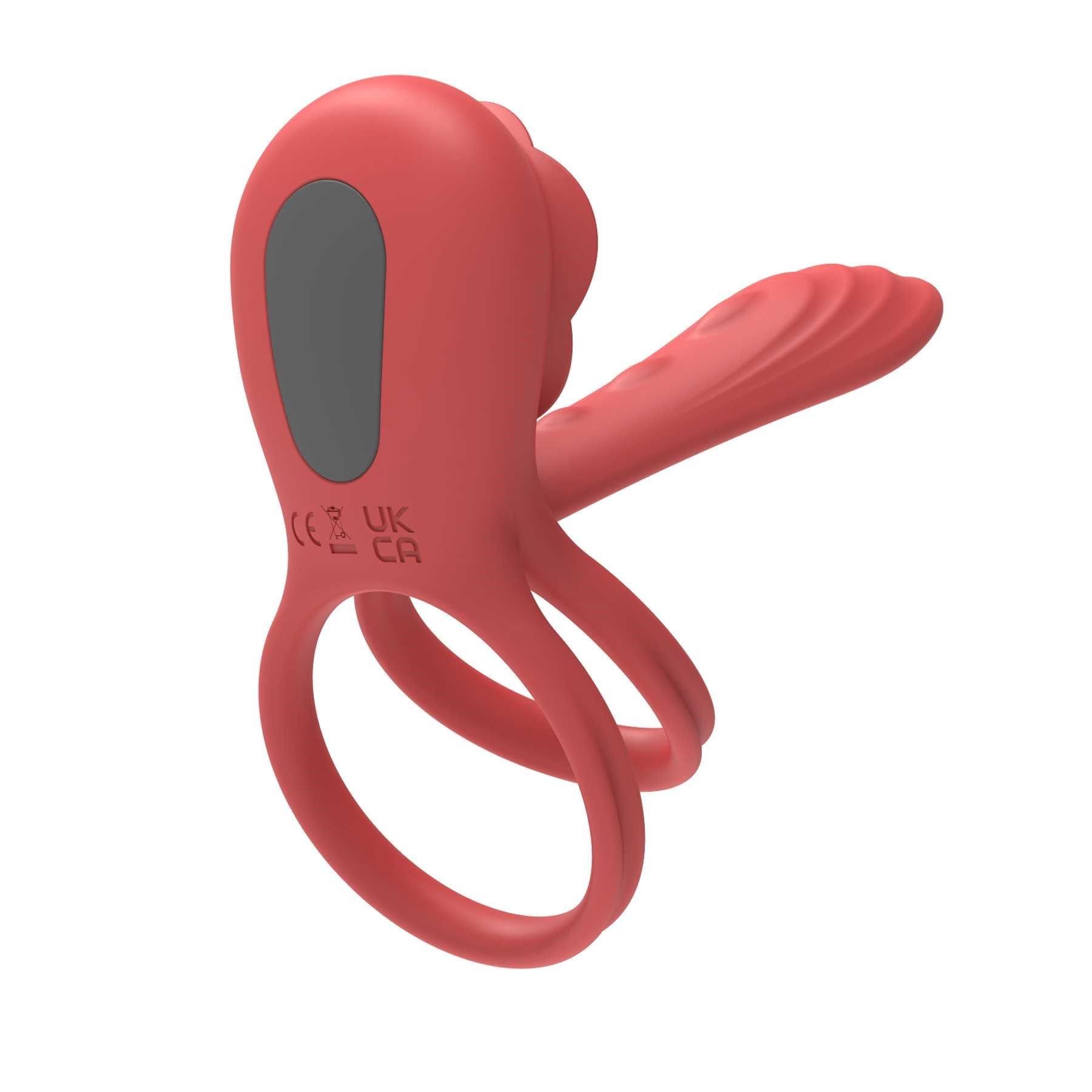 A&E Rose Vibrating C-Ring back side view