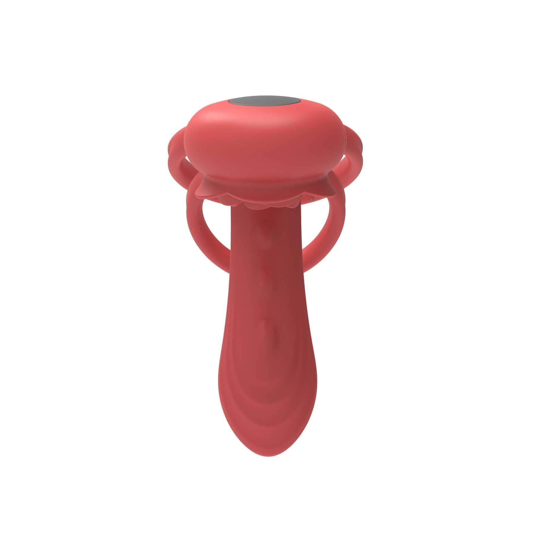 A&E Rose Vibrating C-Ring standing on table