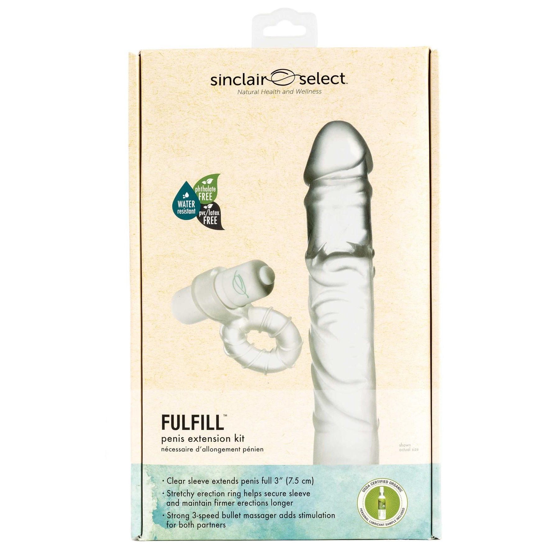 Fulfill Penis Extension Kit package back