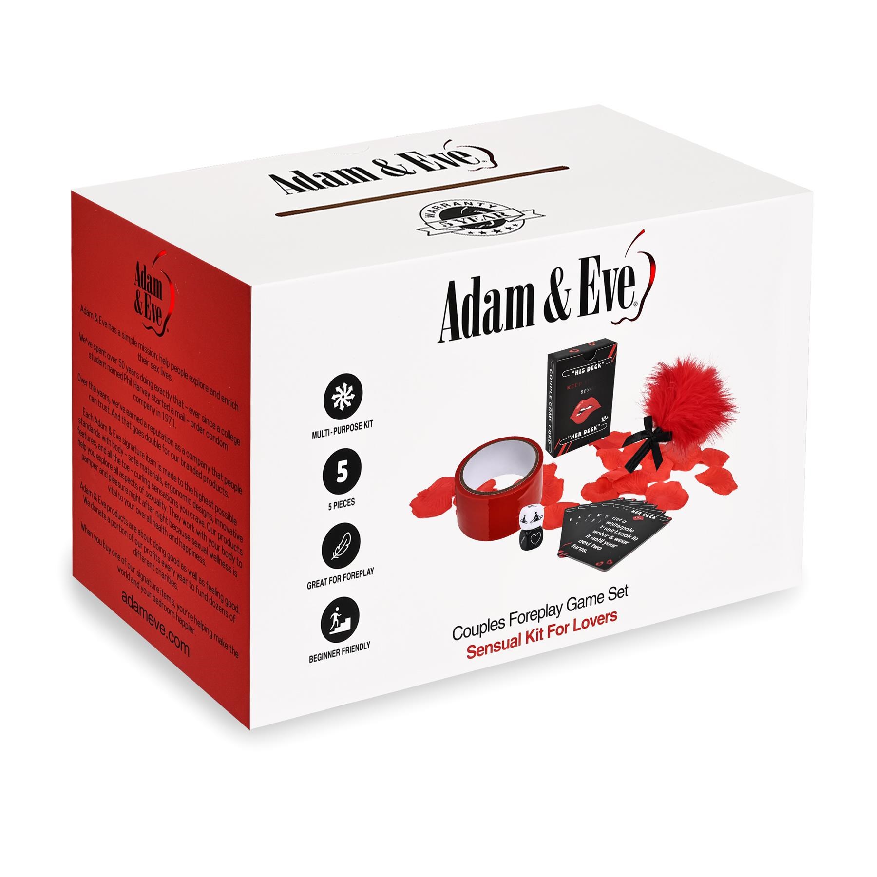 Adam & Eve Couples Foreplay Game Set front package