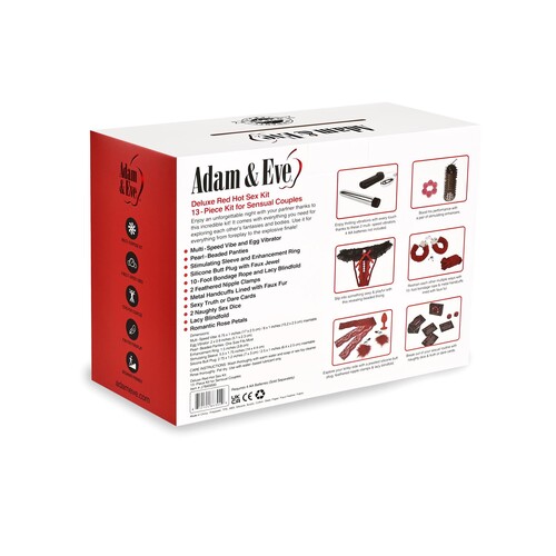 Adam & Eve Deluxe Red Hot Sex Kit - package back