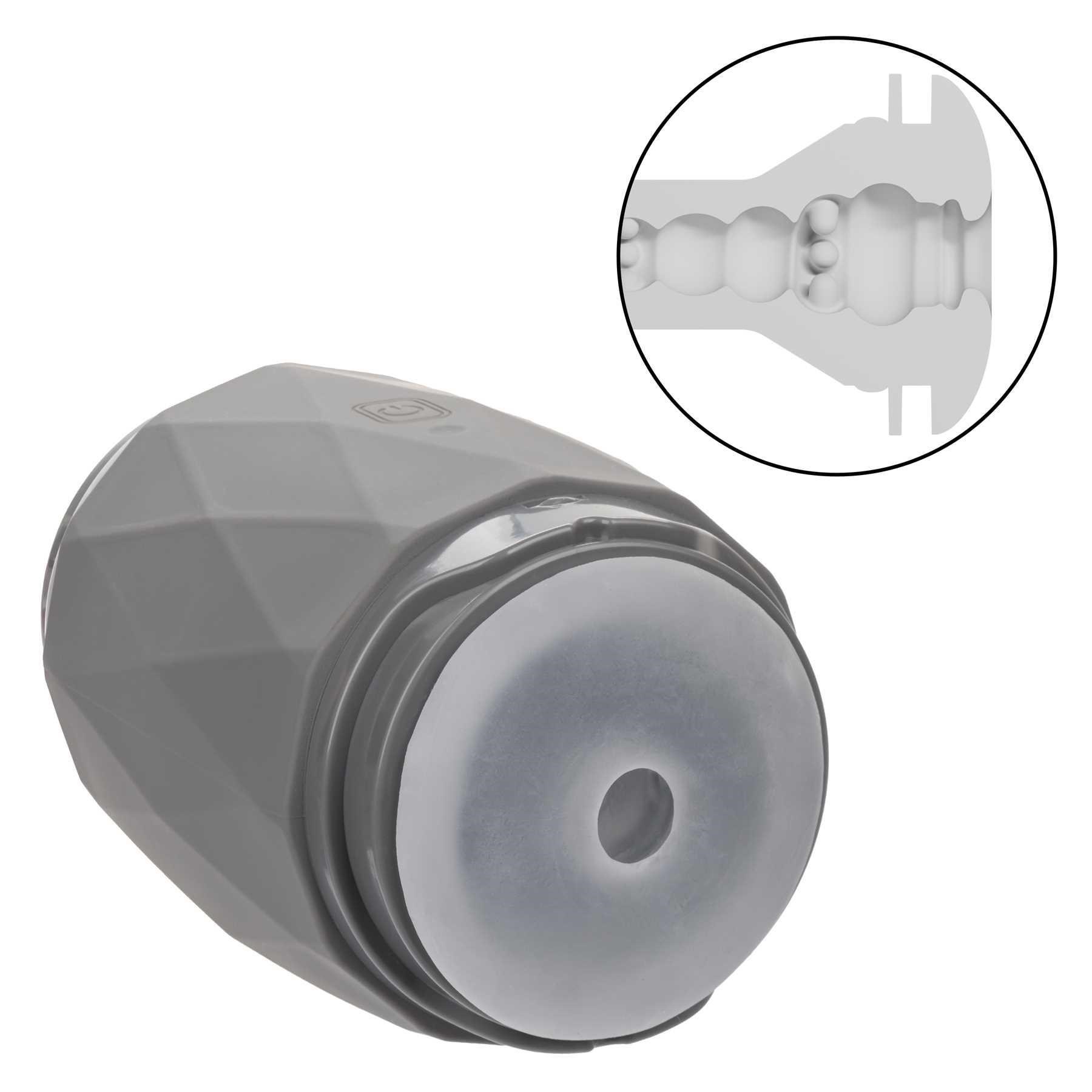 Milk Master Vibro Squeeze Stroker with tunnel illustration