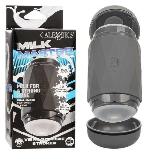 Milk Master Vibro Squeeze Stroker with package
