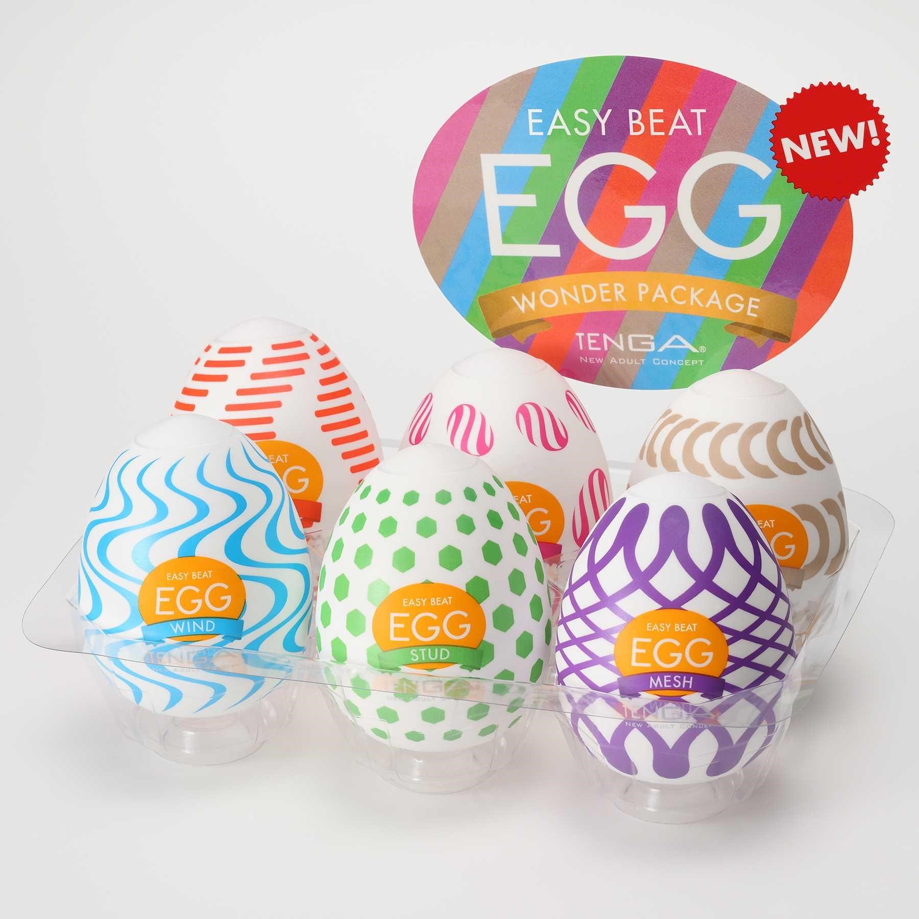 Tenga Egg Variety Pack Wonder in case on table