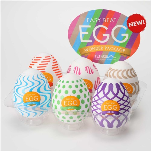 Tenga Egg Variety Pack Wonder in case on table