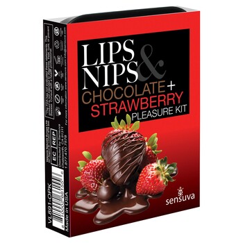 Lips & Nips Chocolate and Strawberry Pleasure Kit front of box