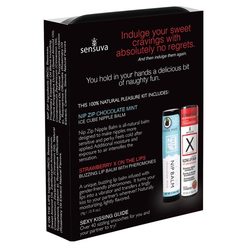 Lips & Nips Chocolate and Strawberry Pleasure Kit back of box