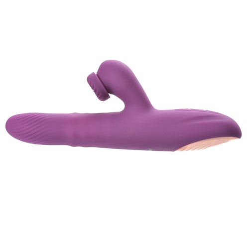 Rose Gold Revolving Spinning Dual Simulating Rabbit flat view