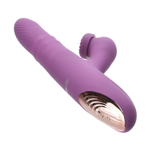Rose Gold Revolving Spinning Dual Simulating Rabbit back view