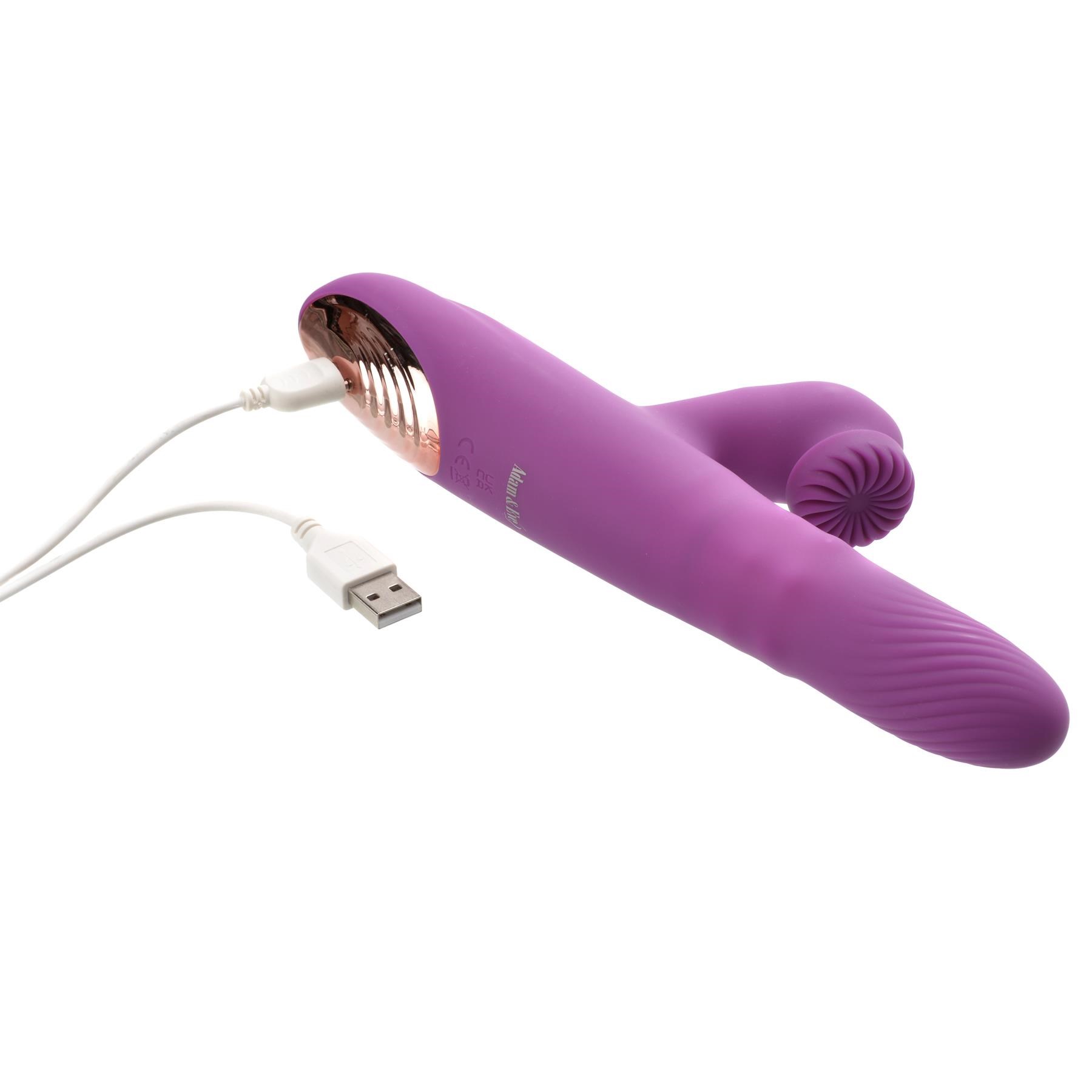Rose Gold Revolving Spinning Dual Simulating Rabbit charger