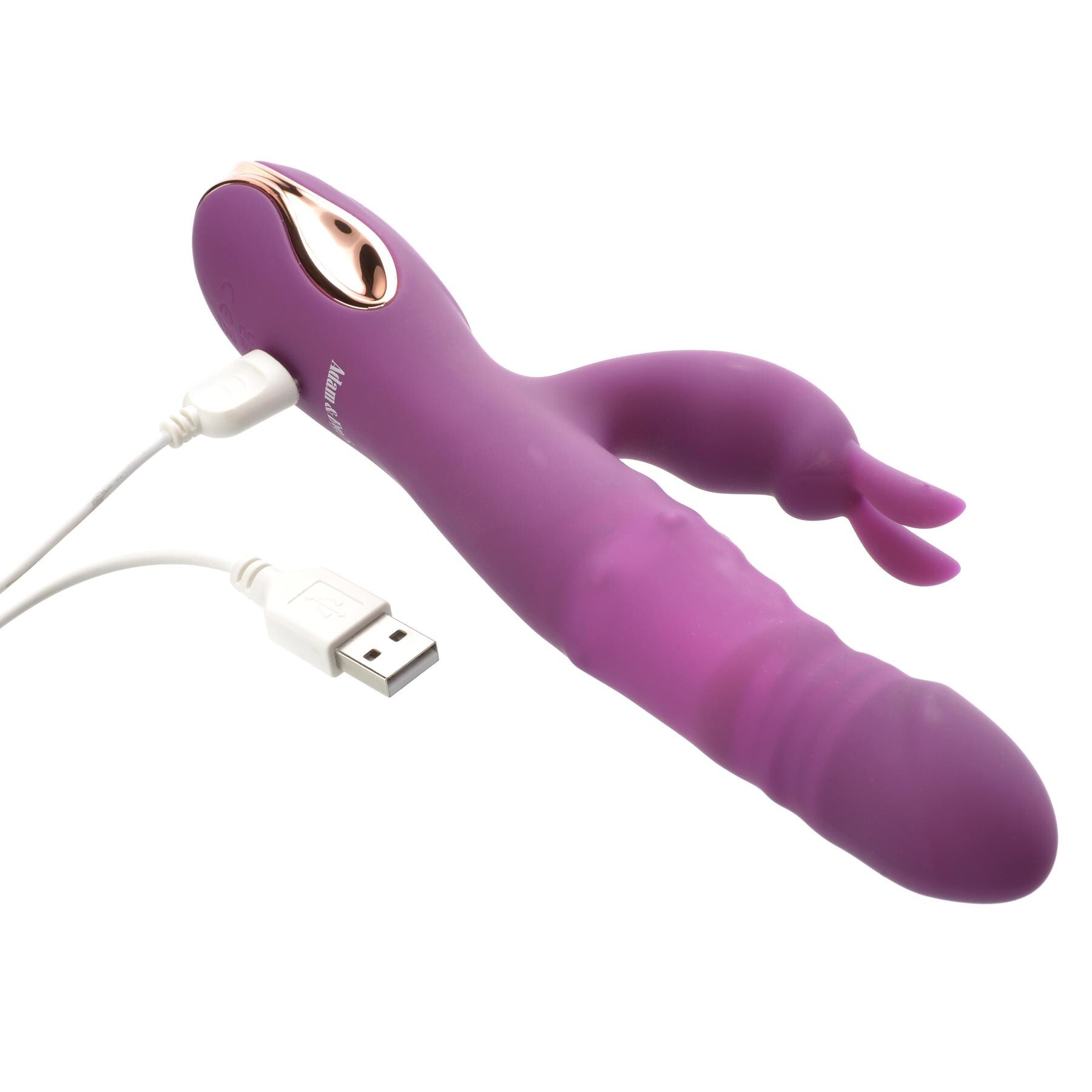 Rose Gold Come-Hither G-Spot Dual Stimulating Rabbit charger