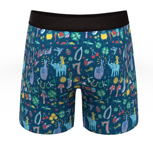 The Lucky Duck | Lucky Symbols Ball Hammock® Pouch Underwear With Fly back
