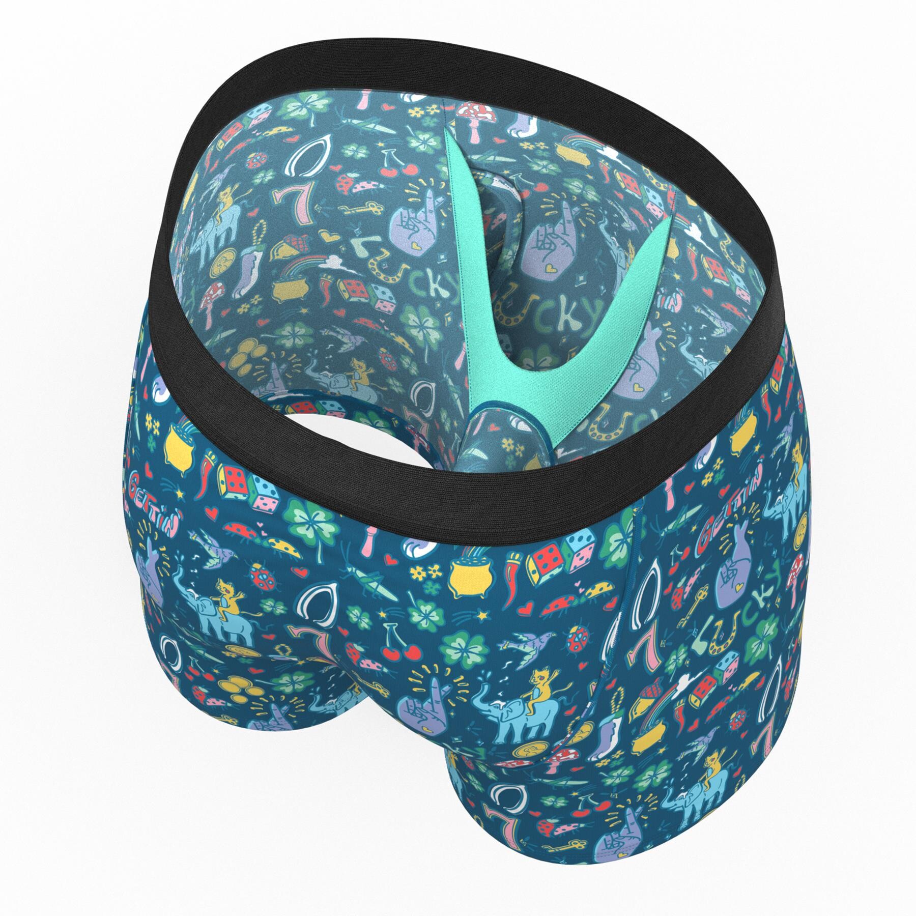 The Lucky Duck | Lucky Symbols Ball Hammock® Pouch Underwear With Fly inside