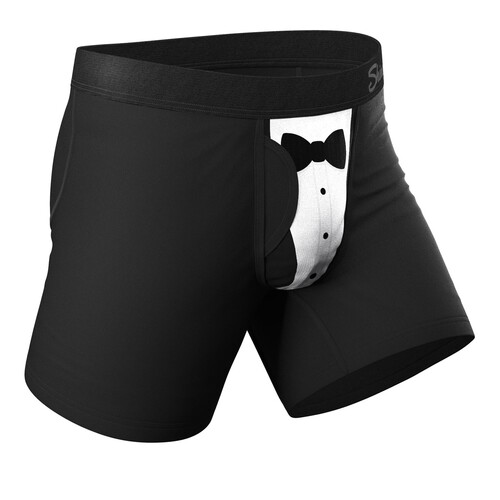 The 009 | Black Tuxedo Ball Hammock® Pouch Underwear With FlyBlack Tuxedo Ball Hammock® Pouch Underw