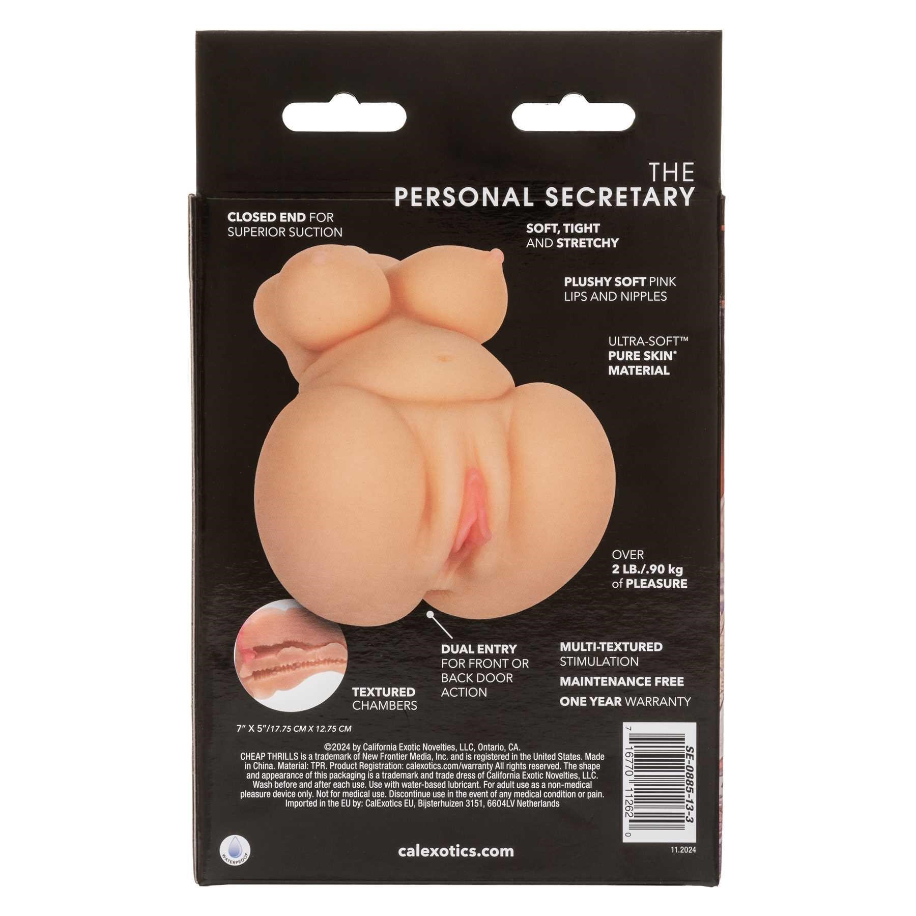 CHEAP THRILLS PERSONAL SECRTARY back of box