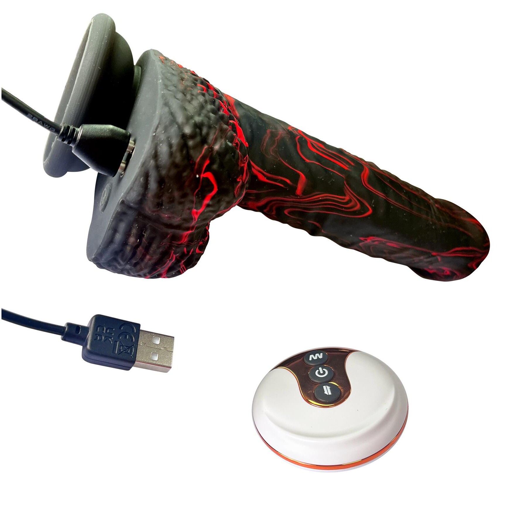 Adam & Eve The Bed Rocker Silicone Thrusting Dildo with Remote and charging
