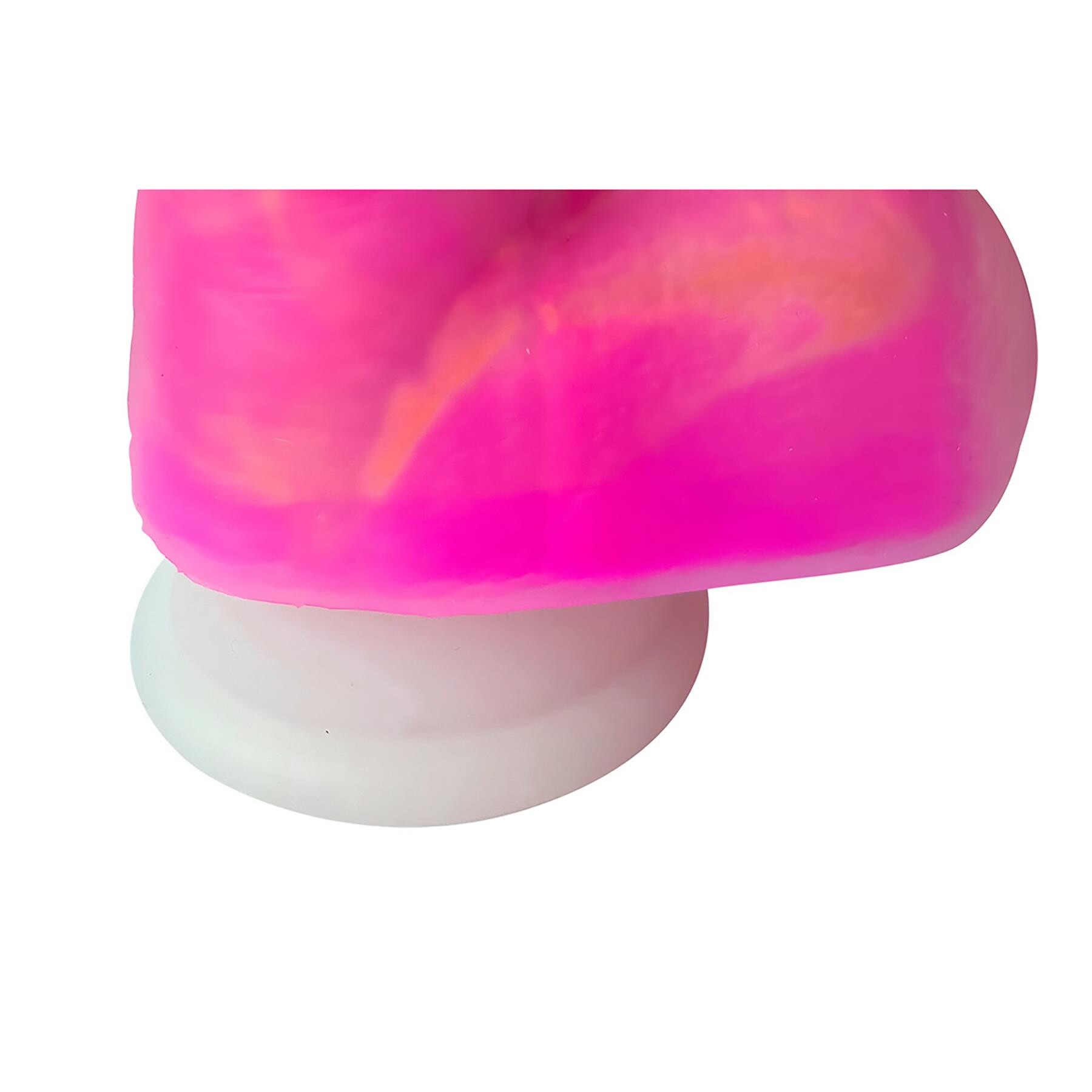 Adam & Eve The Squiggler Dual Density Gyrating Dildo showing suction