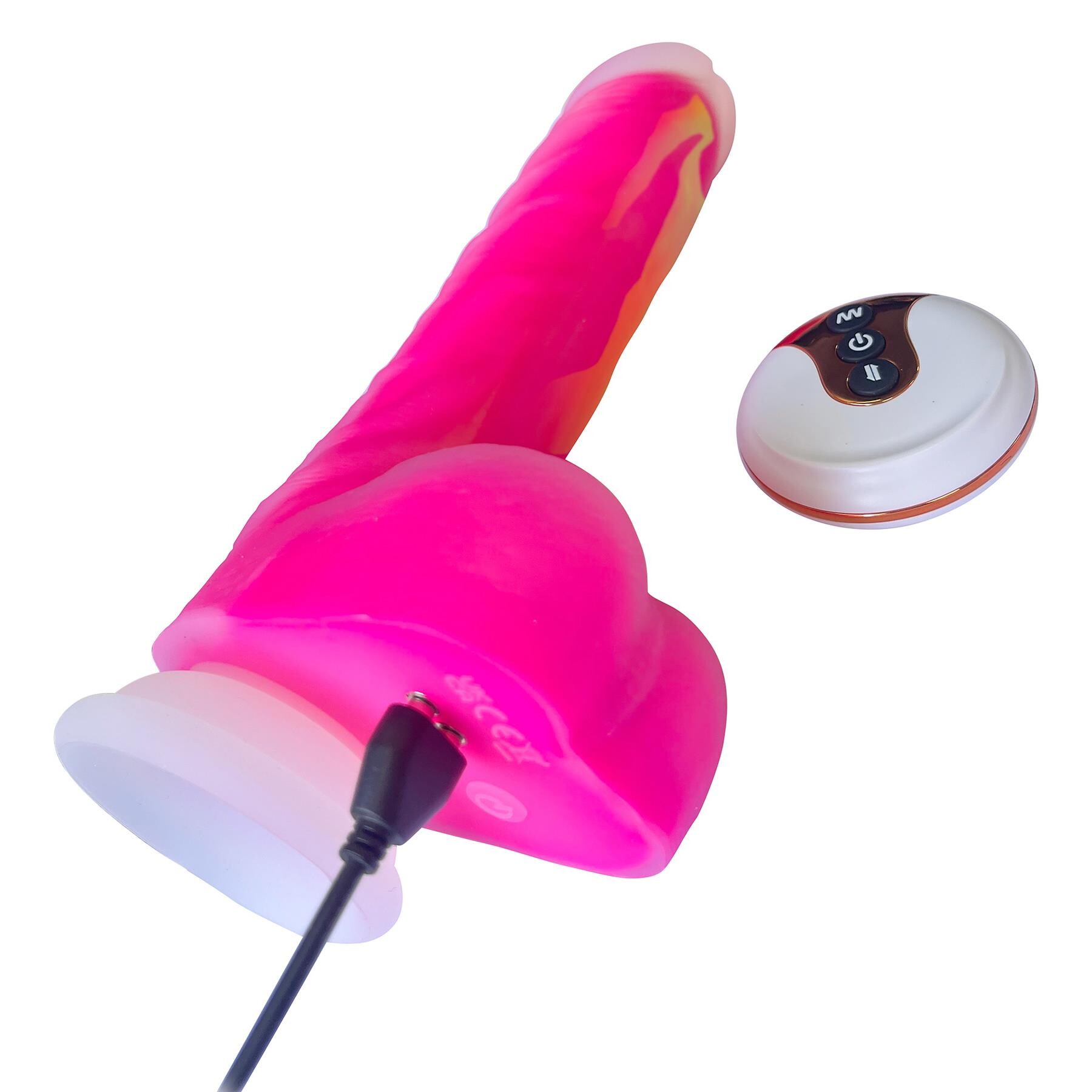 Adam & Eve The Squiggler Dual Density Gyrating Dildo with Remote and charging