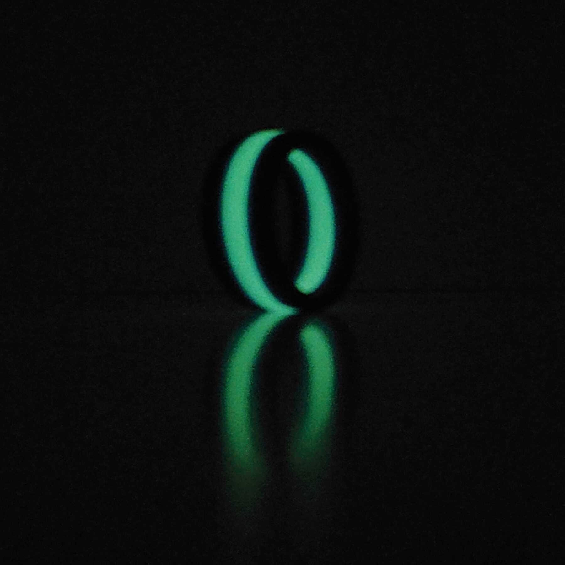 Stripes Glow In the Dark Cock Ring glowing in the dark