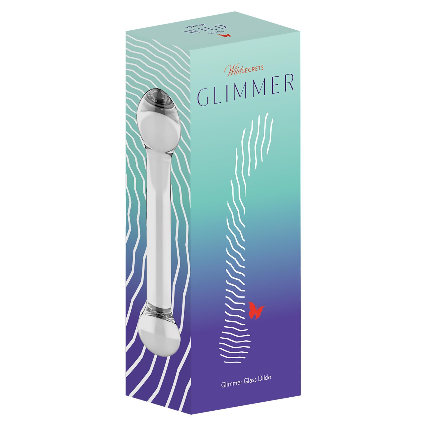 Wild Secrets Glimmer Glass Dildo - Package Shot