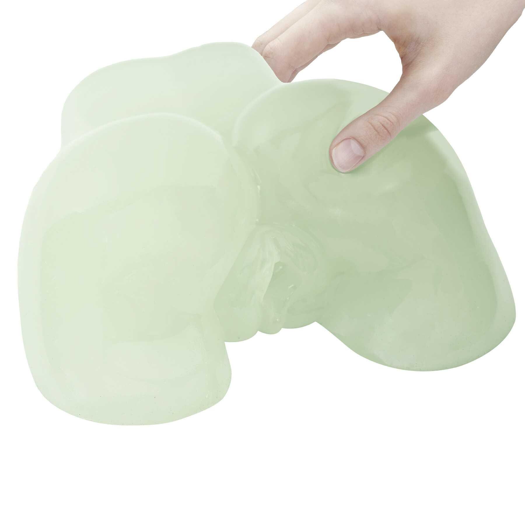 GLOW-IN-DARK PEEK-A-BOOTY hand touching to show scale