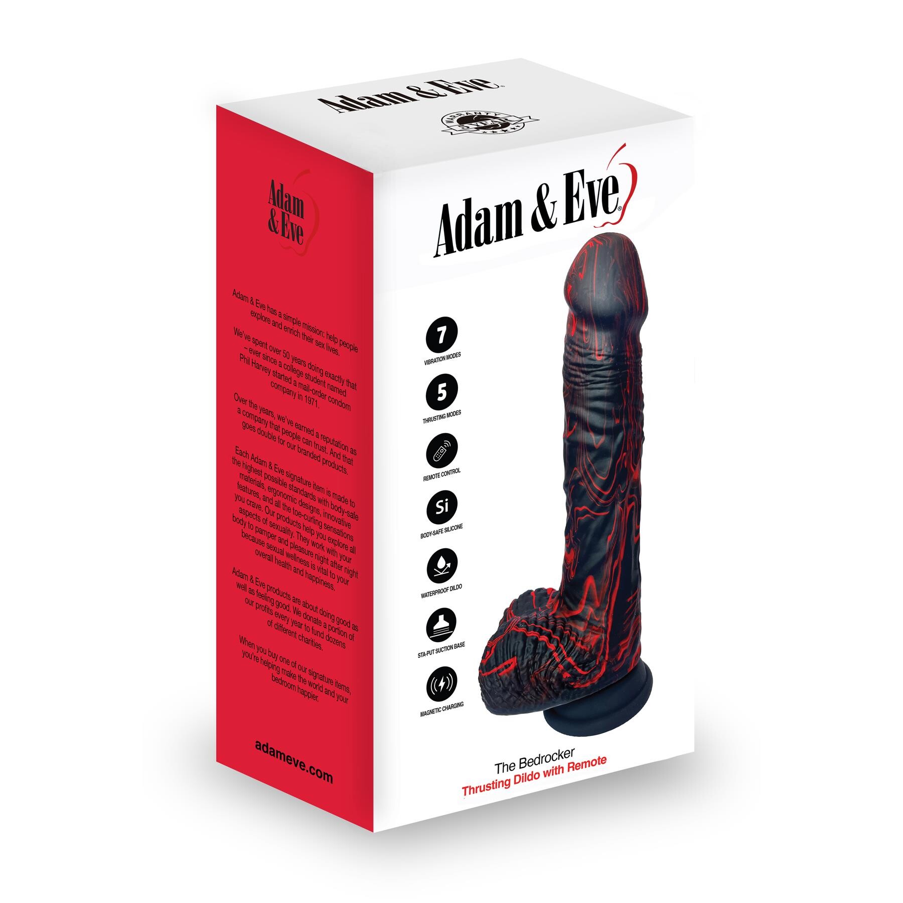 Adam & Eve The Bed Rocker Silicone Thrusting Dildo with Remote - Packaging Shot