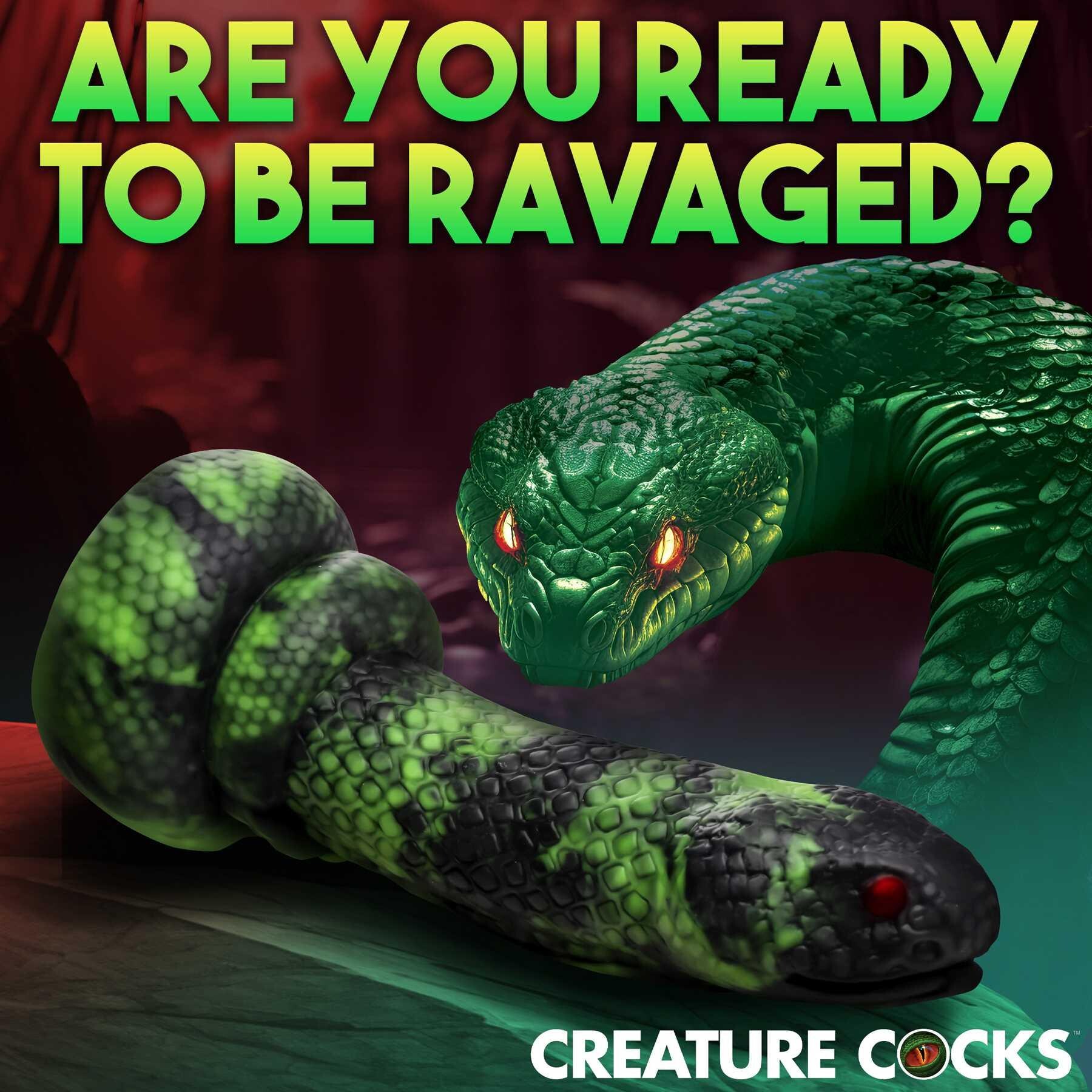 CREATURE COCKS PYTHON SILICONE DILDO mood image #2